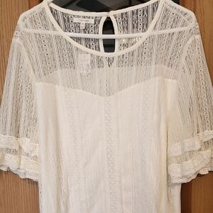 Maurices Cream Lace Blouse